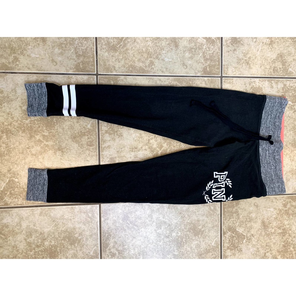 Victoria's Secret PINK S Yoga Jogger Black Pants